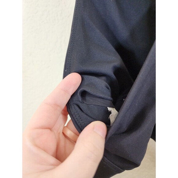 Fabletics Sports Bra Womens Medium Black High Neck Cross Back Strappy Gym Yoga - Picture 4 of 8